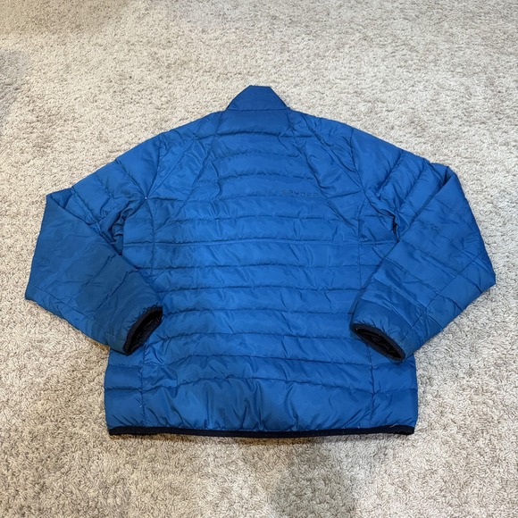 Spyder Jacket Mens Medium Blue Puffer Down Packable Full Zip Winter Coat‎ Logo - Picture 7 of 11